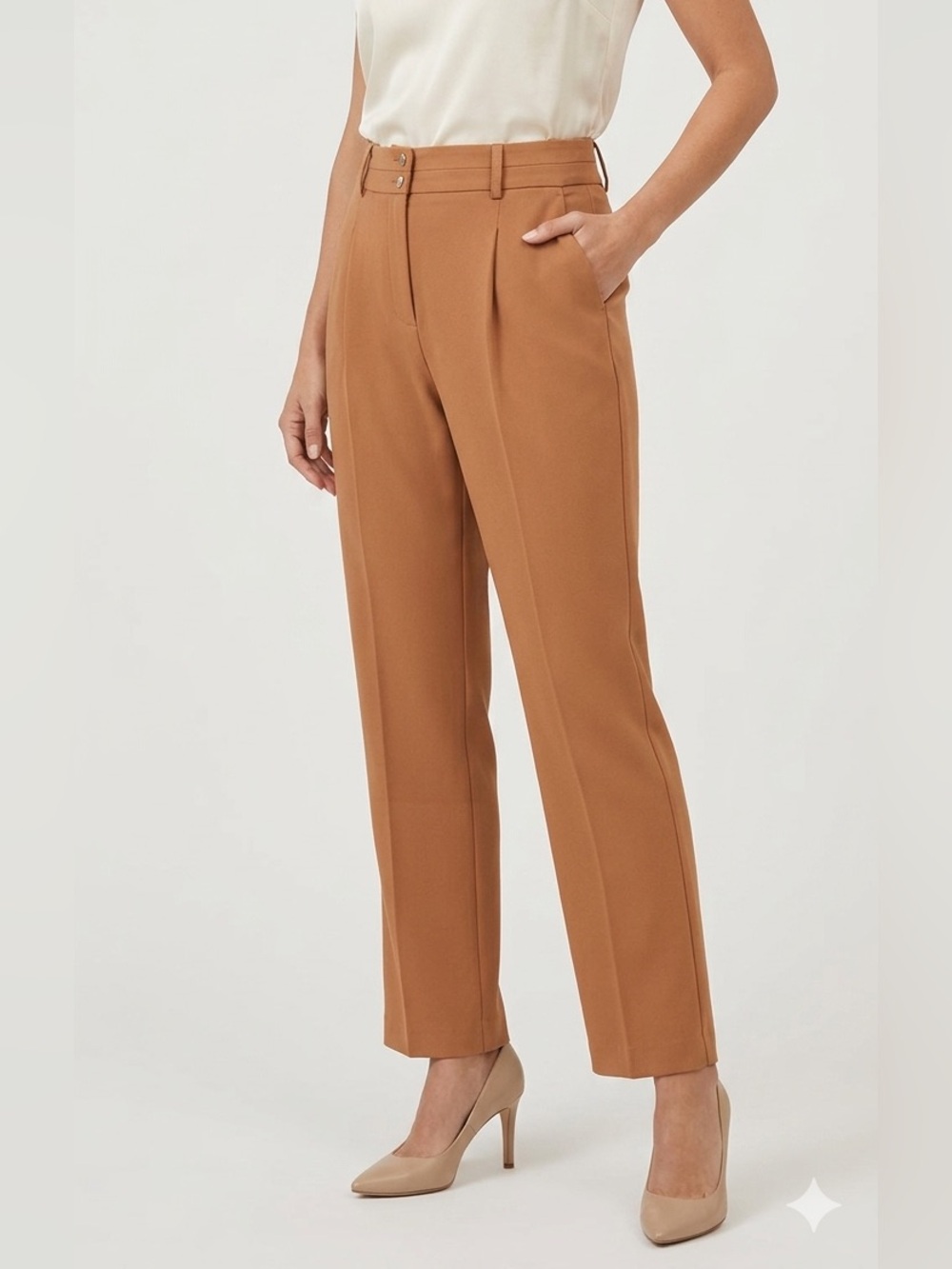 SPANX Women's Tan Straight Leg Pants